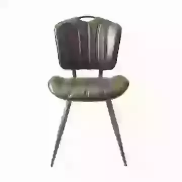 Vegan Leather Dining Chair Chestnut Set Of 2